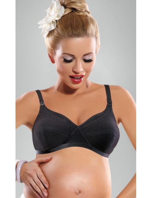 Amam Cotton breasfeeding bra black