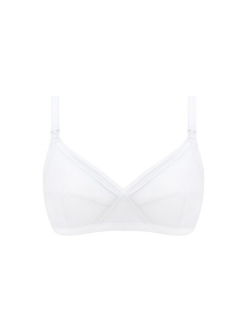 Amam Cotton breasfeeding bra white